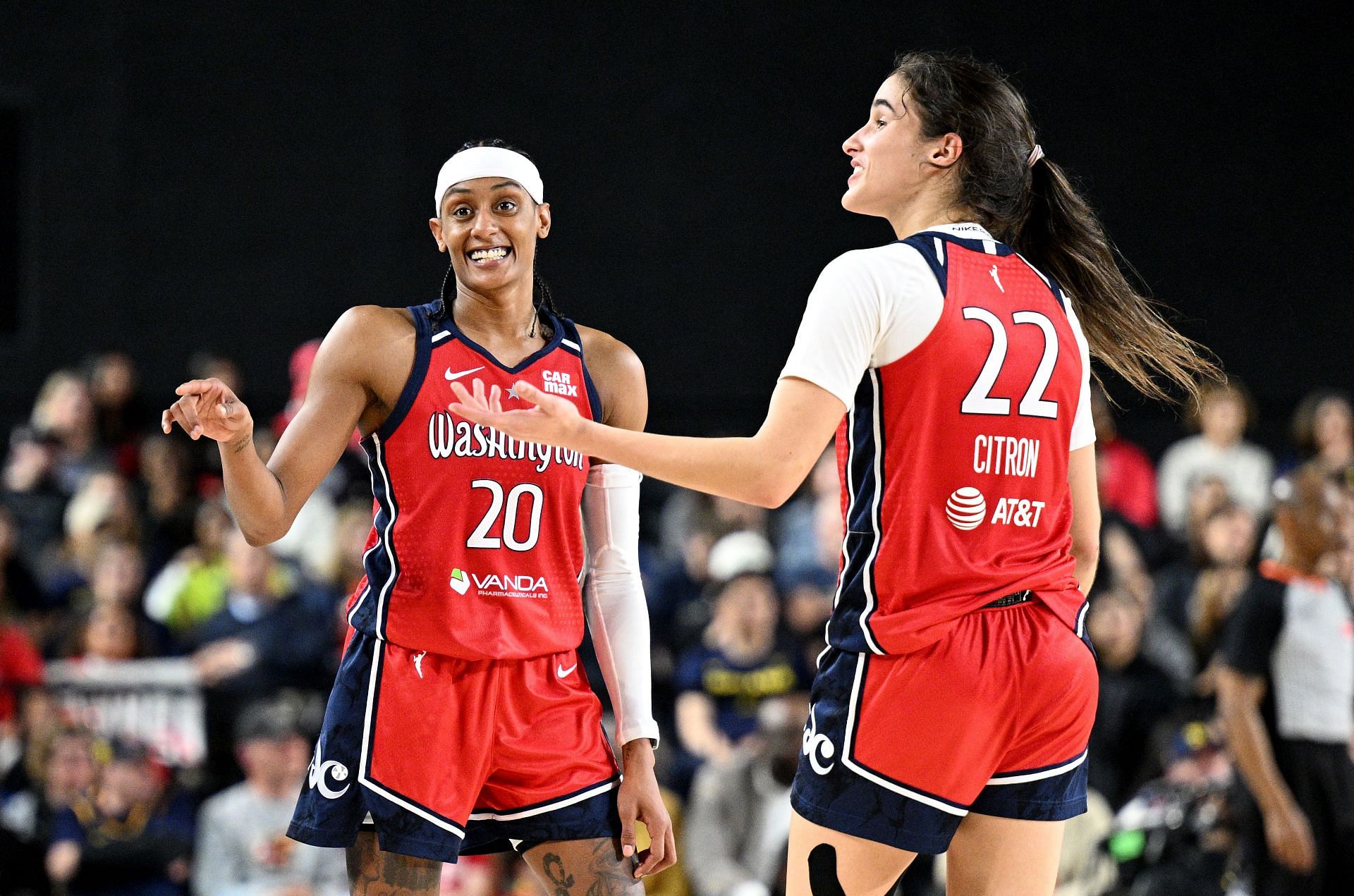 Brittney Sykes #20 and Sonia Citron #22 of the Washington Mystics - Source: Getty